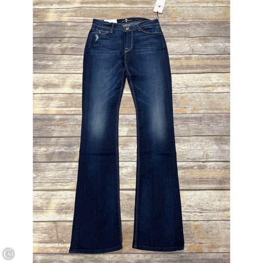 Jeans Boot Cut By 7 For All Mankind In Blue Denim, Size: 6