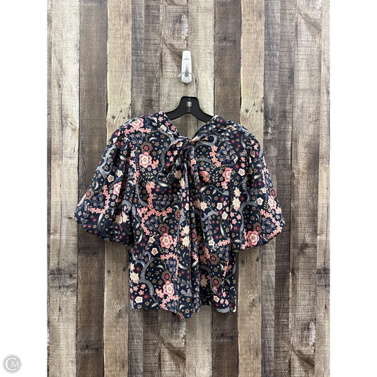 Top Short Sleeve By Loft In Multi-colored, Size: M