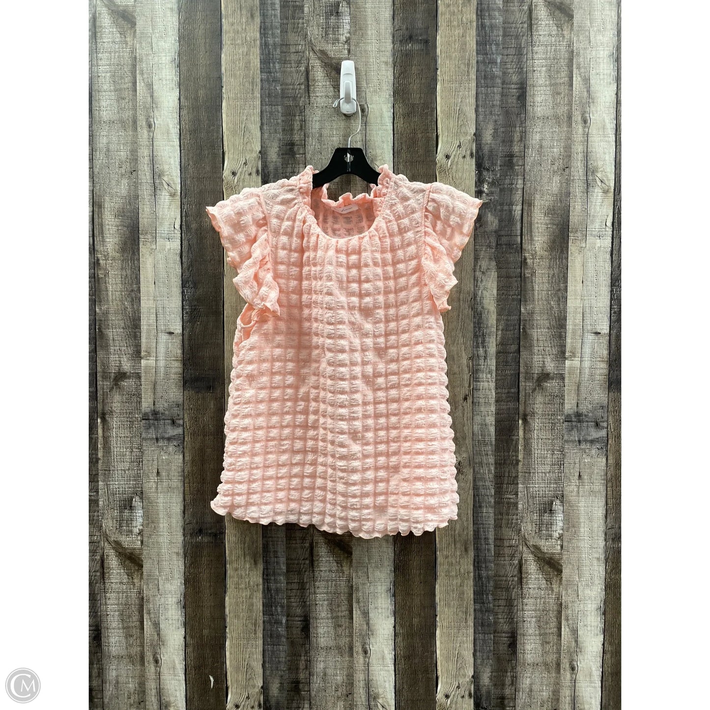 Top Short Sleeve By Ces Femme In Peach, Size: L