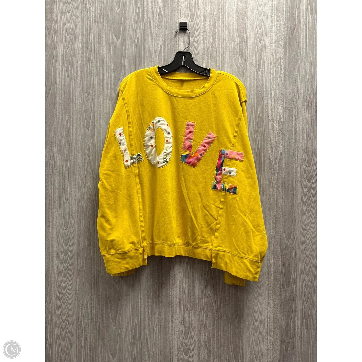 Top Long Sleeve By Cmf In Gold, Size: Xl