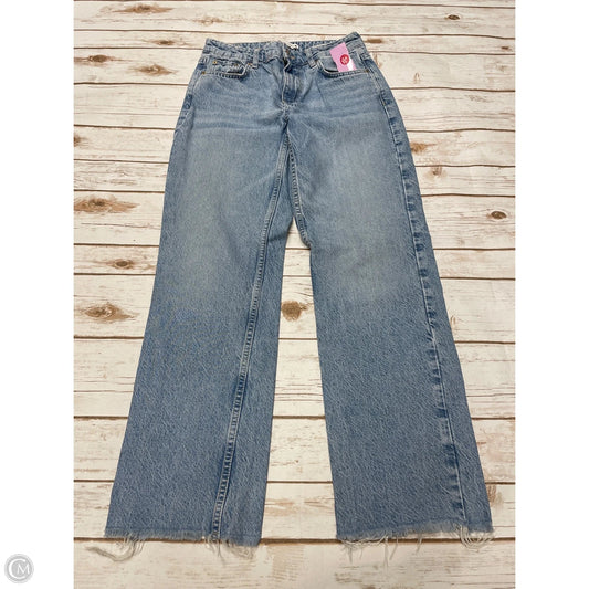 Jeans Wide Leg By Zara In Blue Denim, Size: 4