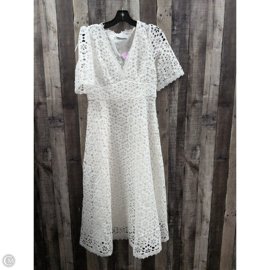 Dress Casual Midi By Petal & Pup In White, Size: M