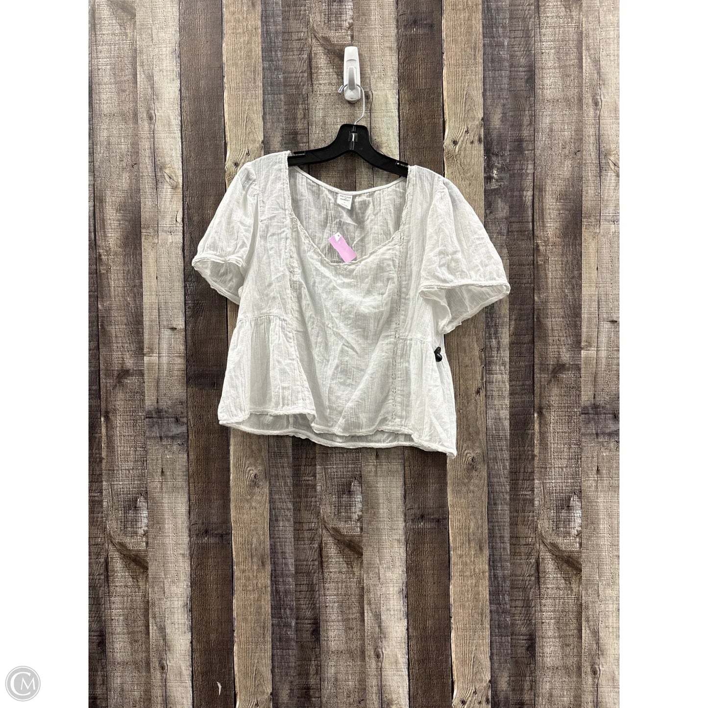 Top Short Sleeve By Melrose And Market In White, Size: M