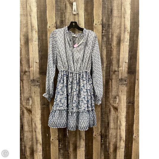 Dress Casual Short By Blu Pepper In Blue & White, Size: L