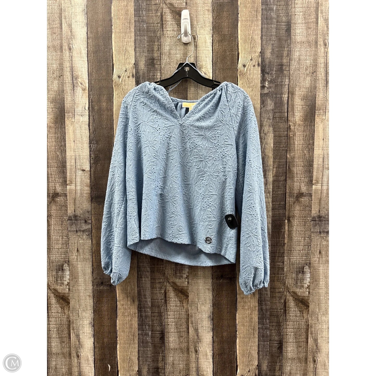 Top Long Sleeve By Michael By Michael Kors In Blue, Size: Sp