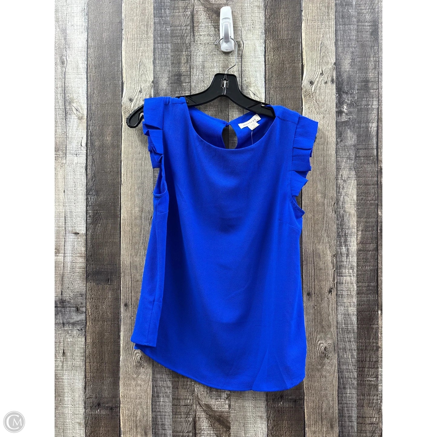 Top Sleeveless By Monteau In Blue, Size: M