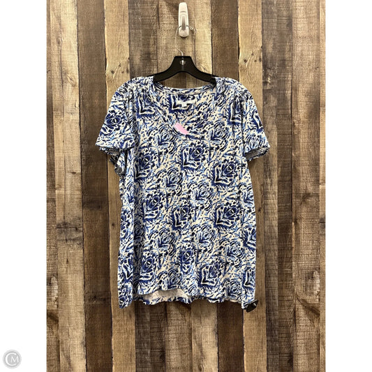Top Short Sleeve By Chicos In Tie Dye Print, Size: Xl