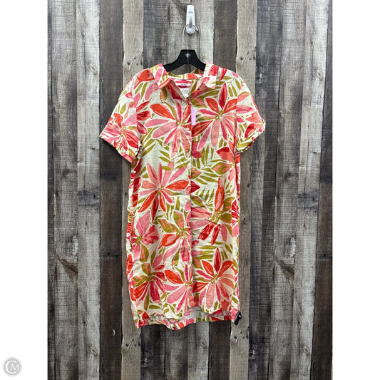 Dress Casual Midi By Nicole By Nicole Miller In Multi-colored, Size: L