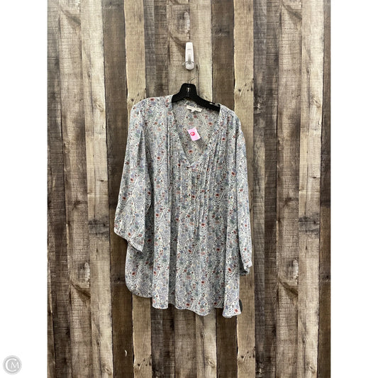 Top 3/4 Sleeve By Rose And Olive In Floral Print, Size: 3x