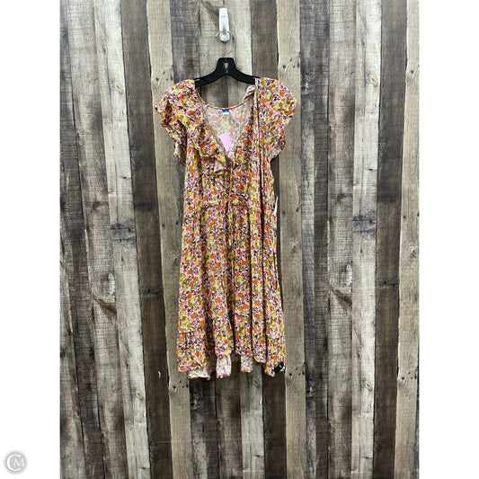 Dress Casual Midi By Old Navy In Multi-colored, Size: Xl