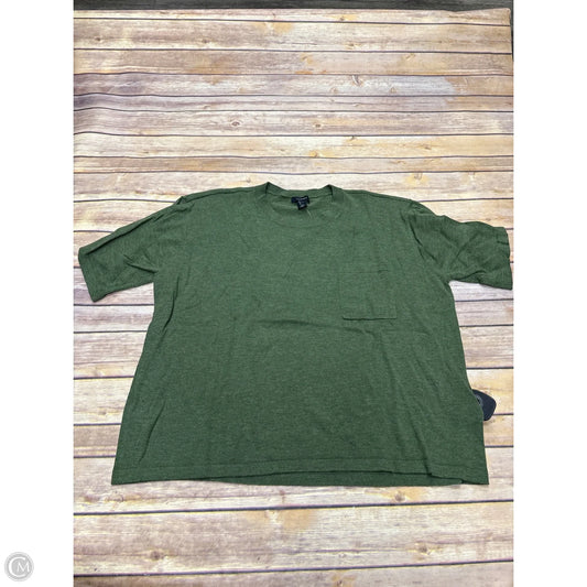 Sweater Short Sleeve By Halogen In Green, Size: L