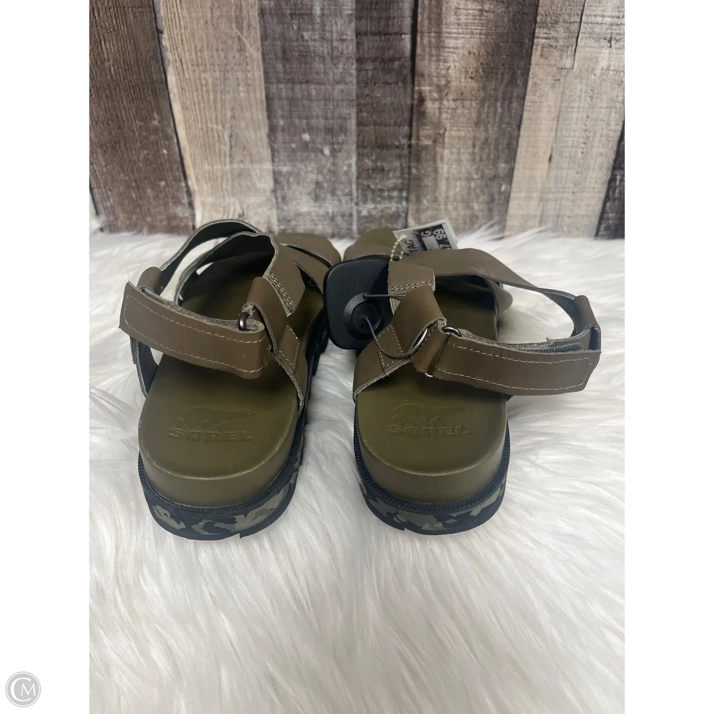 Sandals Heels Wedge By Sorel In Green, Size: 9
