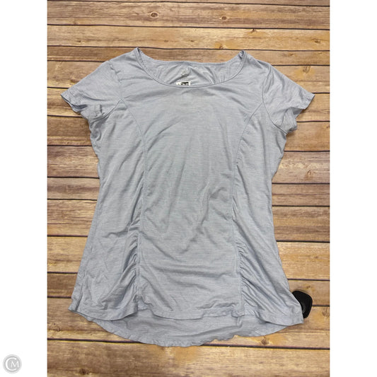 Athletic Top Short Sleeve By Gaiam In Blue, Size: L