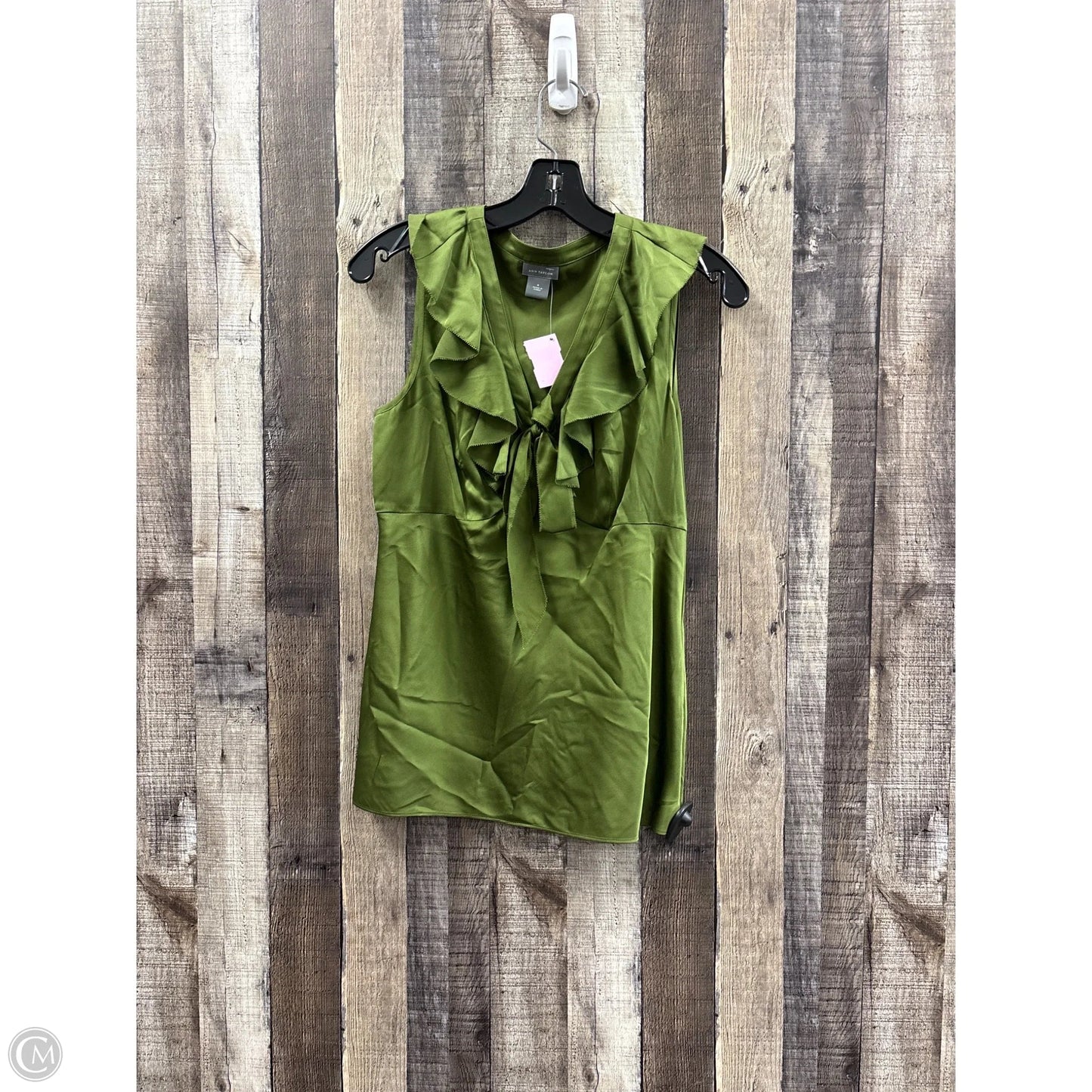Top Sleeveless By Ann Taylor In Green, Size: S