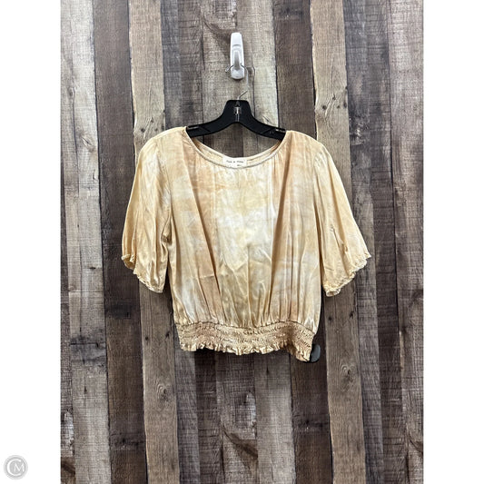 Top Short Sleeve By Cloth & Stone In Tie Dye Print, Size: M