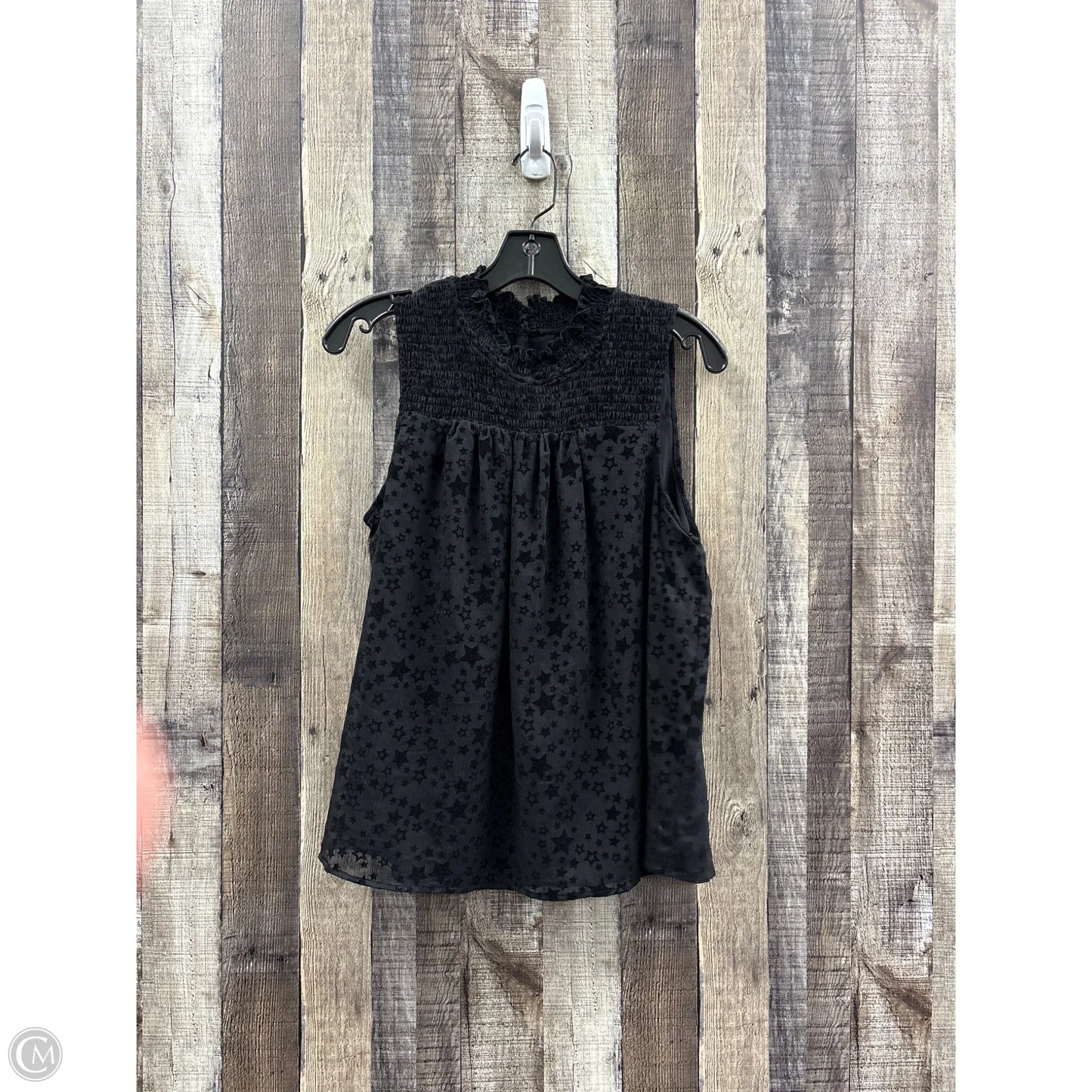 Top Sleeveless By Loft In Black, Size: L