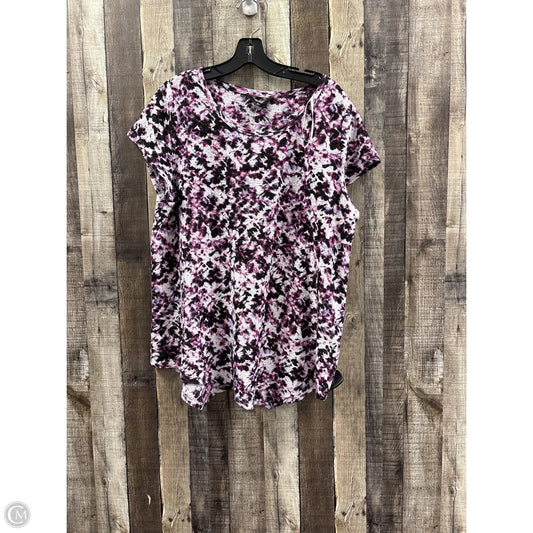 Top Short Sleeve By Simply Vera In Multi-colored, Size: Xl