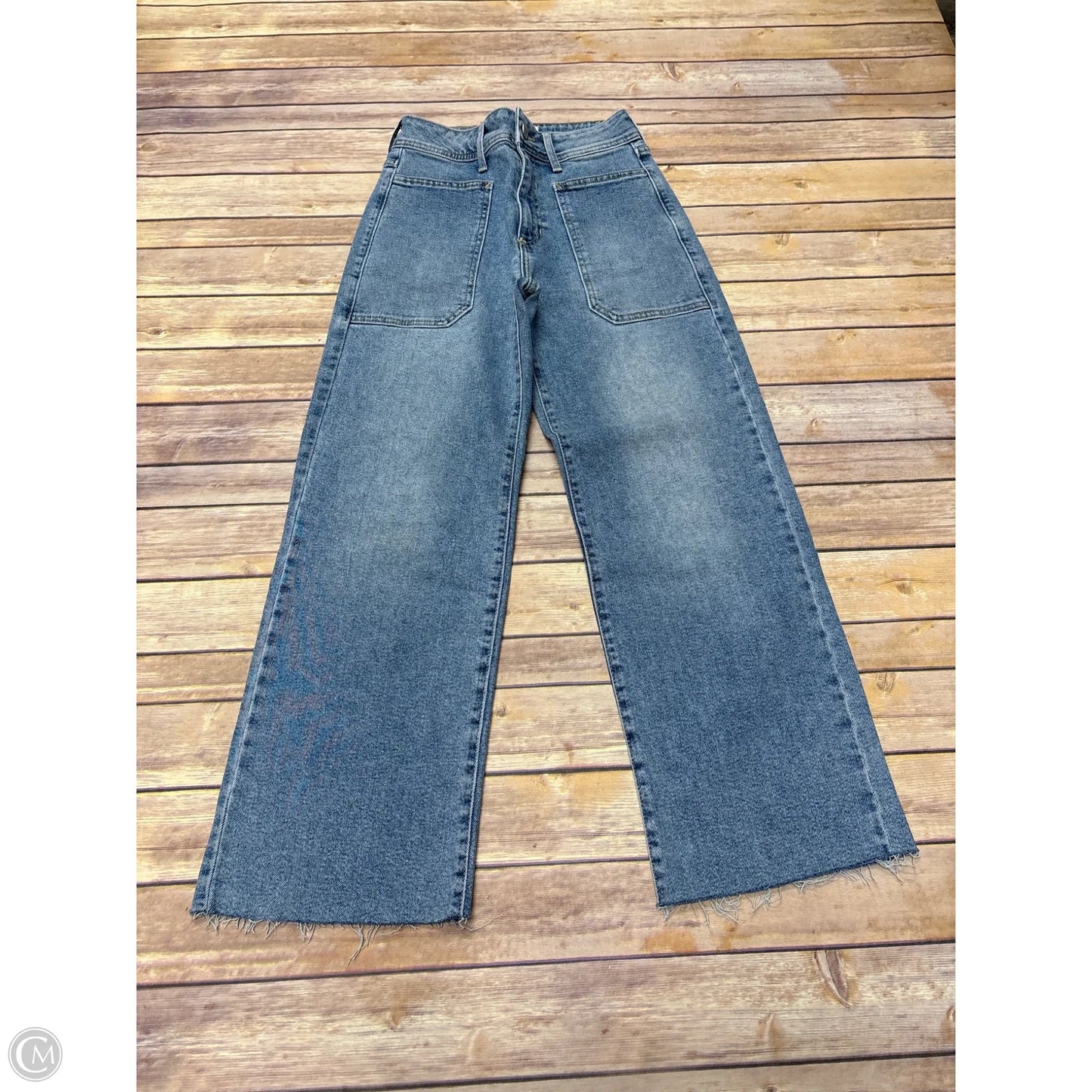 Jeans Wide Leg By Just Black In Blue Denim, Size: 0