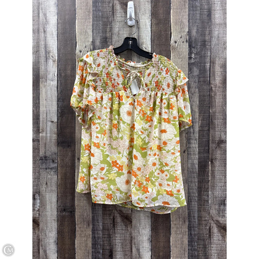 Top Short Sleeve By Entro In Multi-colored, Size: S