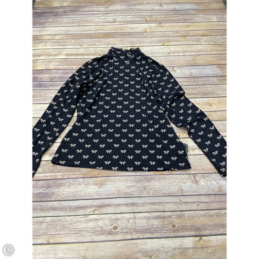 Top Long Sleeve By Maeve In Black & Cream, Size: Xl