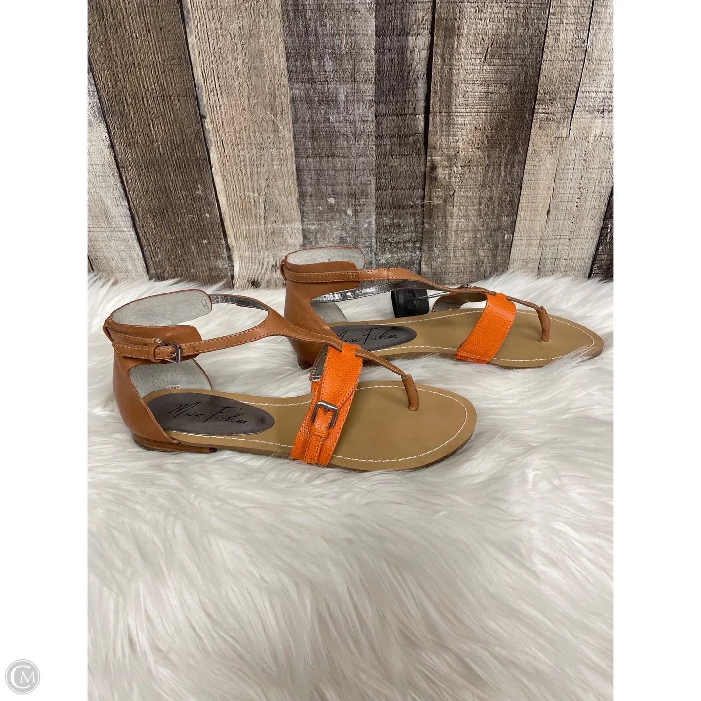 Sandals Flats By Marc Fisher In Orange, Size: 7