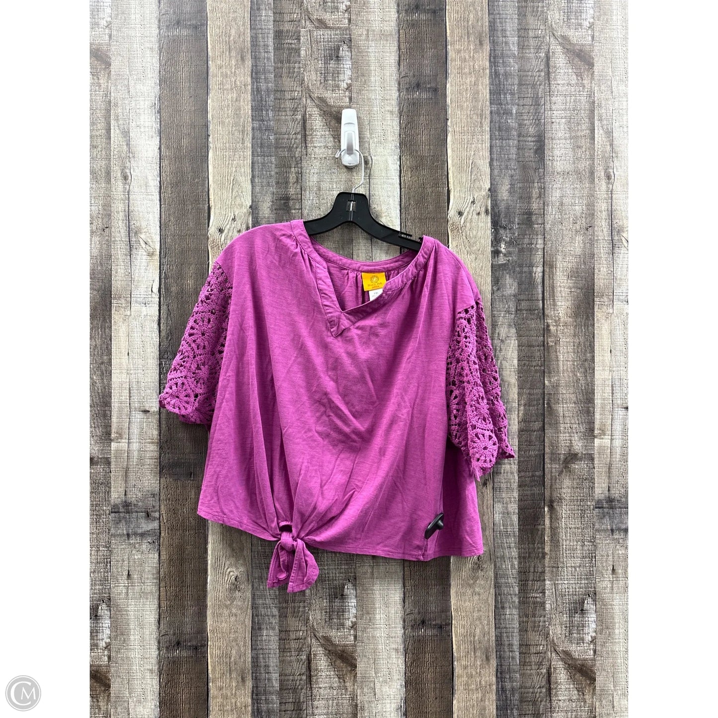 Top Short Sleeve By Ruby Rd In Pink, Size: Xlp