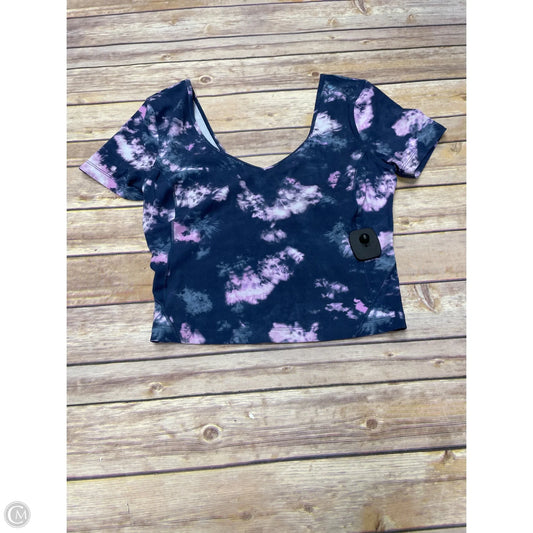 Athletic Top Short Sleeve By Lululemon In Multi-colored, Size: S