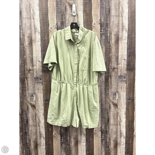 Romper By Ava & Viv In Green, Size: 1x