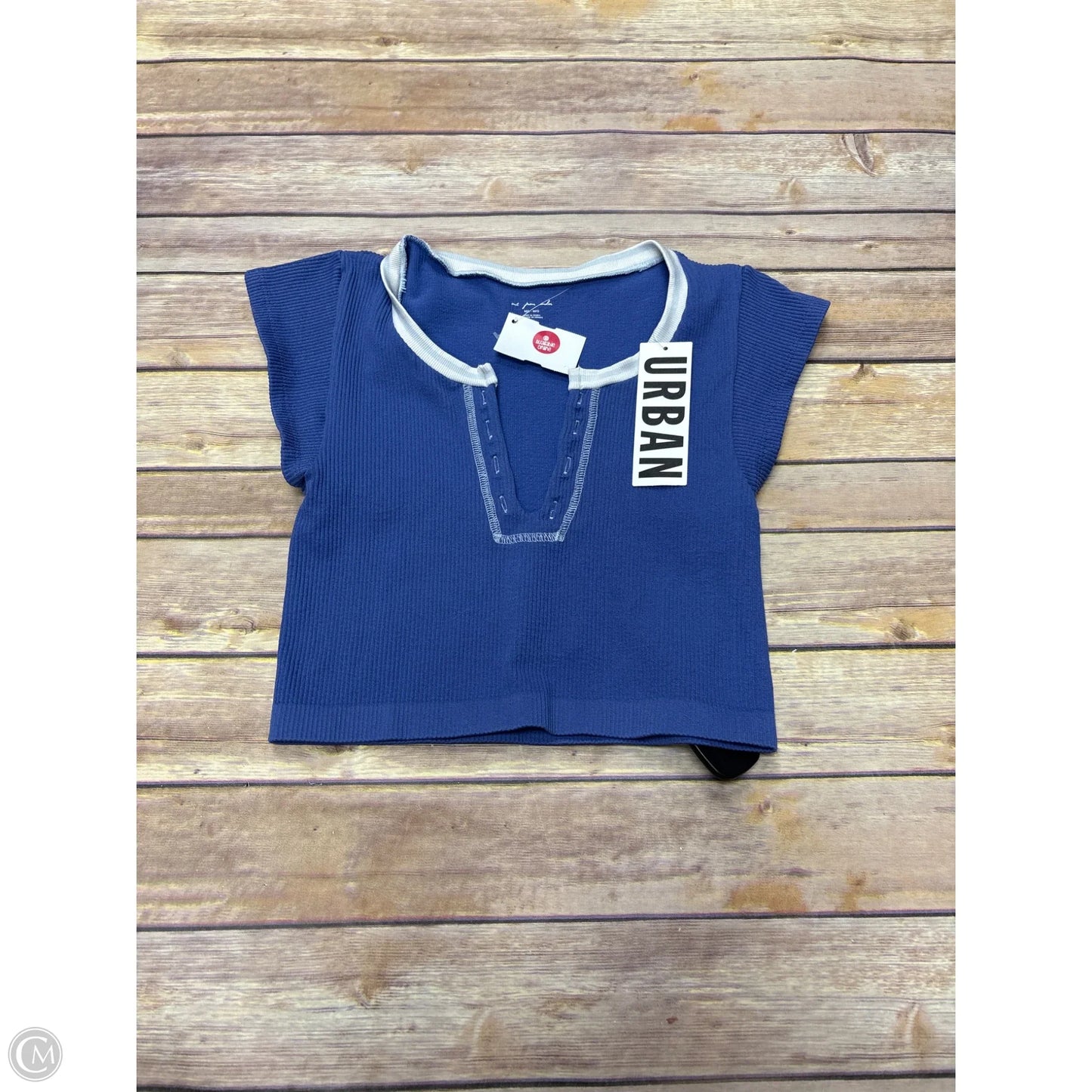 Top Short Sleeve By Out From Under In Blue, Size: M