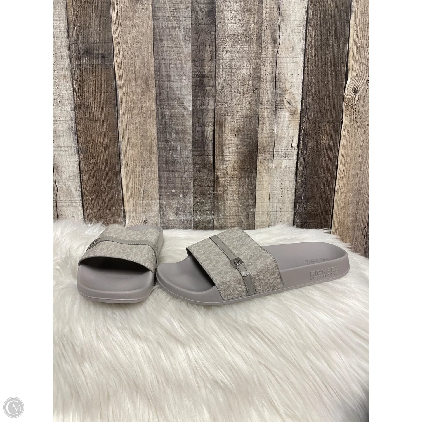 Sandals Flats By Michael By Michael Kors In Grey, Size: 10