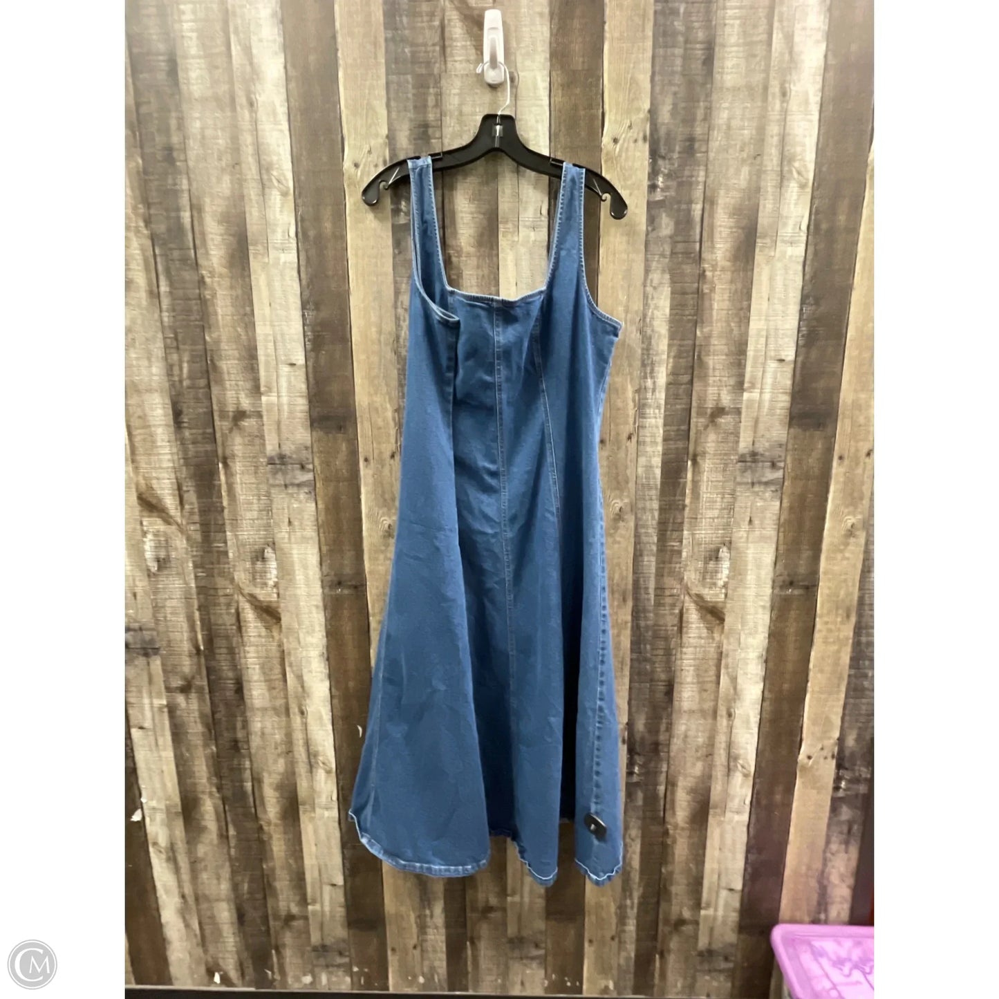 Dress Casual Midi By Old Navy In Blue Denim, Size: Xl