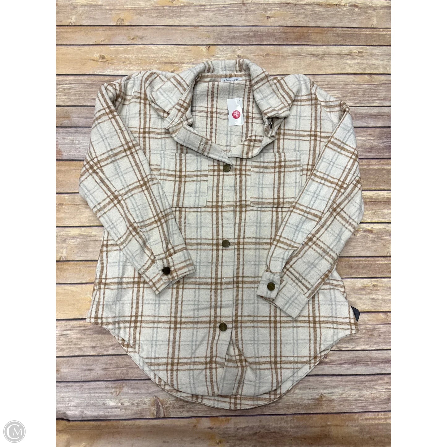 Jacket Shirt By Cme In Plaid Pattern, Size: S
