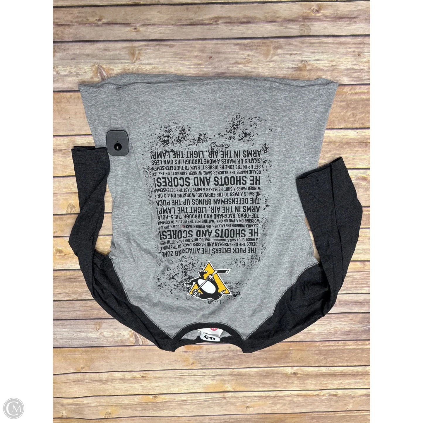 Athletic Top Long Sleeve Crewneck By Cme In Grey, Size: M