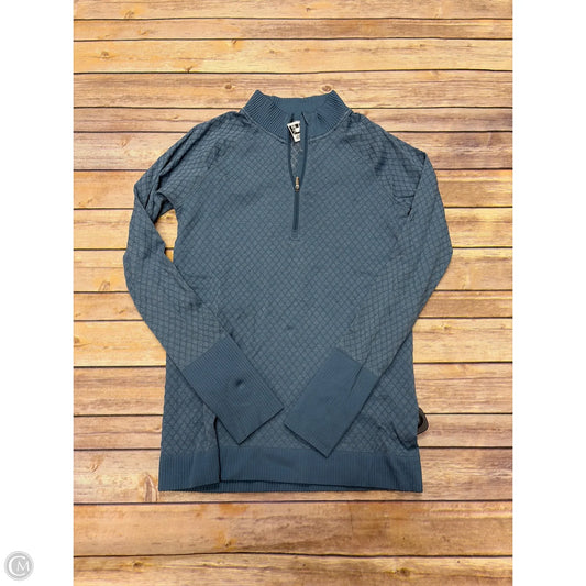 Athletic Top Long Sleeve Collar By Lululemon In Blue, Size: S