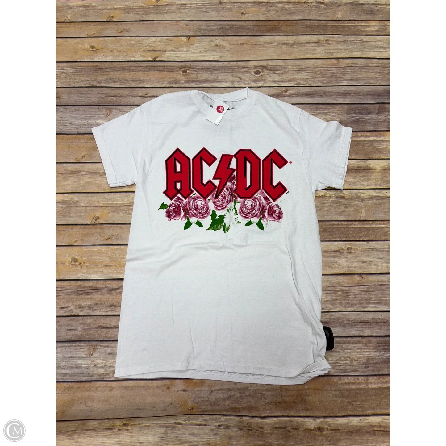 Top Short Sleeve By Cme In White, Size: S