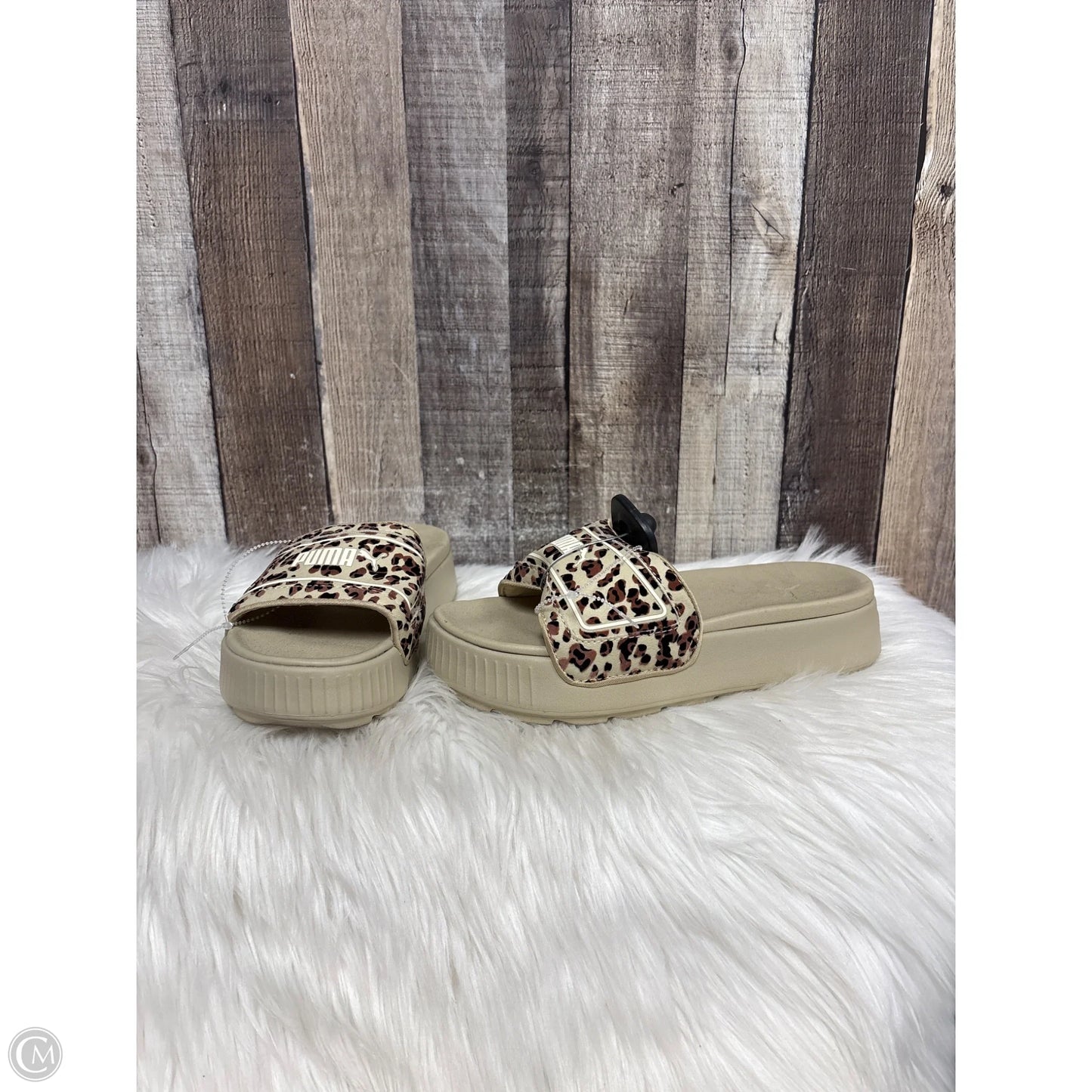 Sandals Heels Wedge By Puma In Animal Print, Size: 7