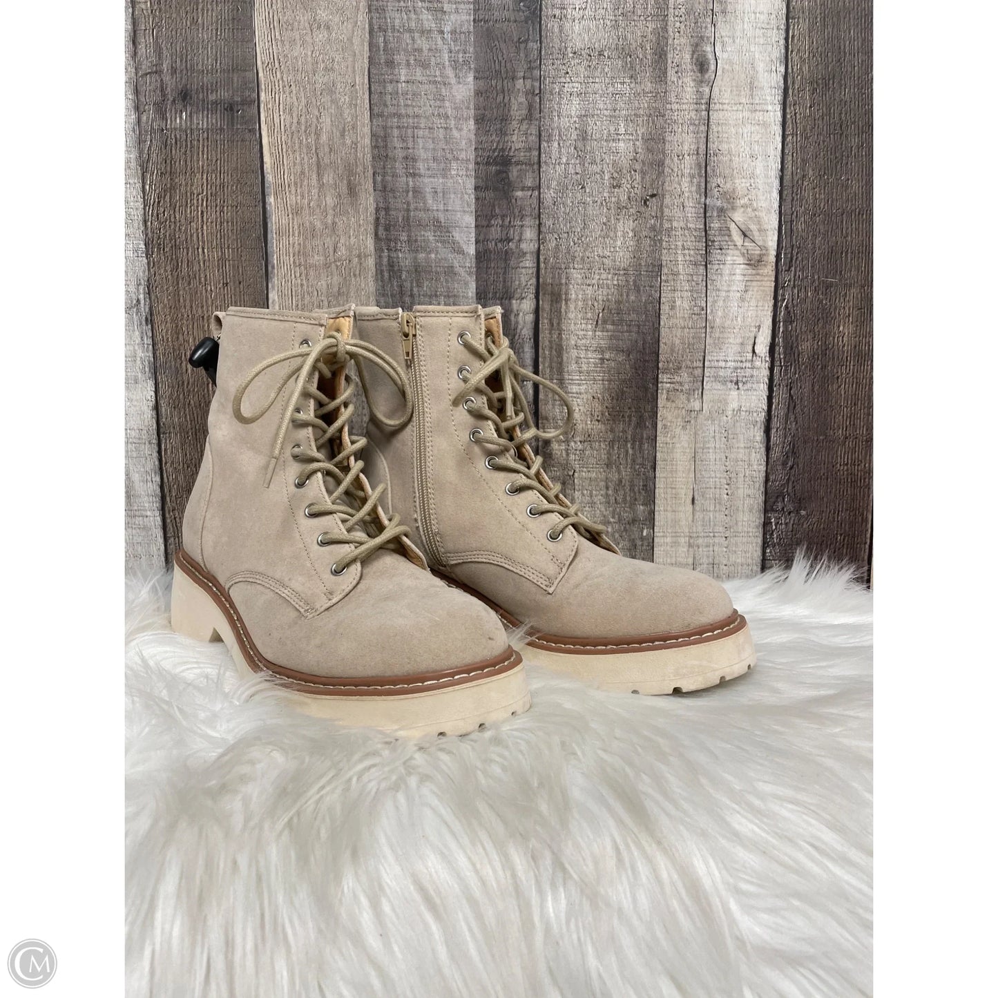 Boots Ankle Heels By Oasis Society In Tan, Size: 10