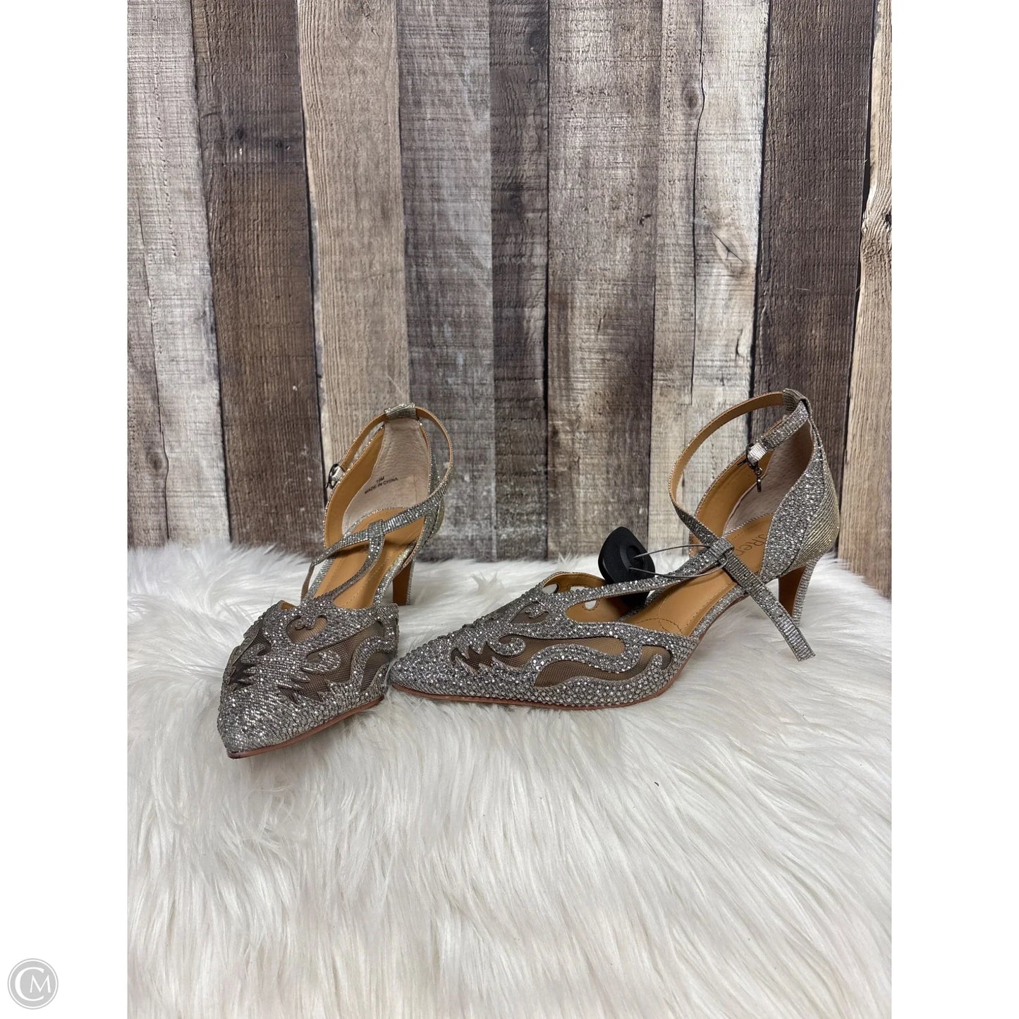 Shoes Heels Stiletto By Cme In Gold & Silver, Size: 10