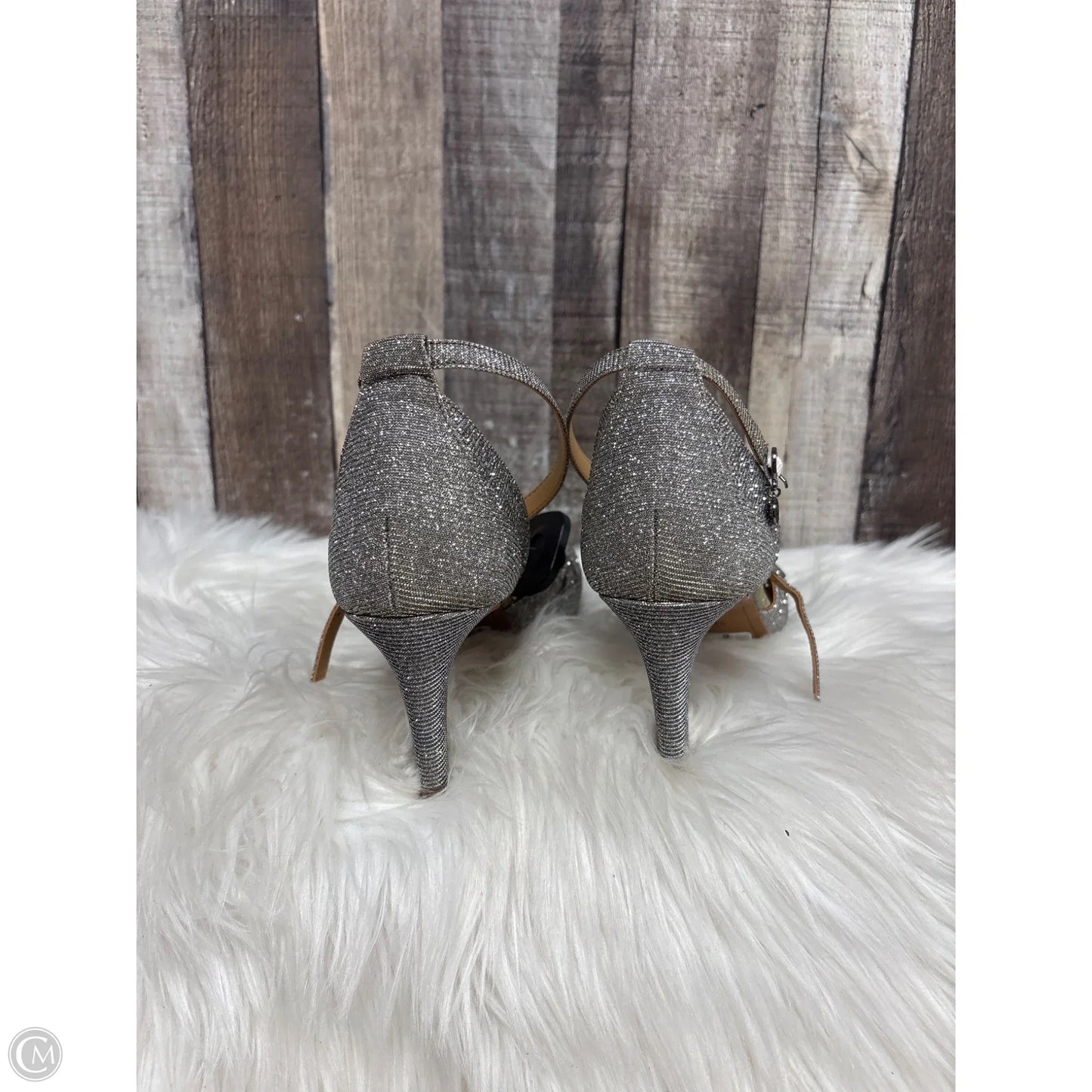 Shoes Heels Stiletto By Cme In Gold & Silver, Size: 10