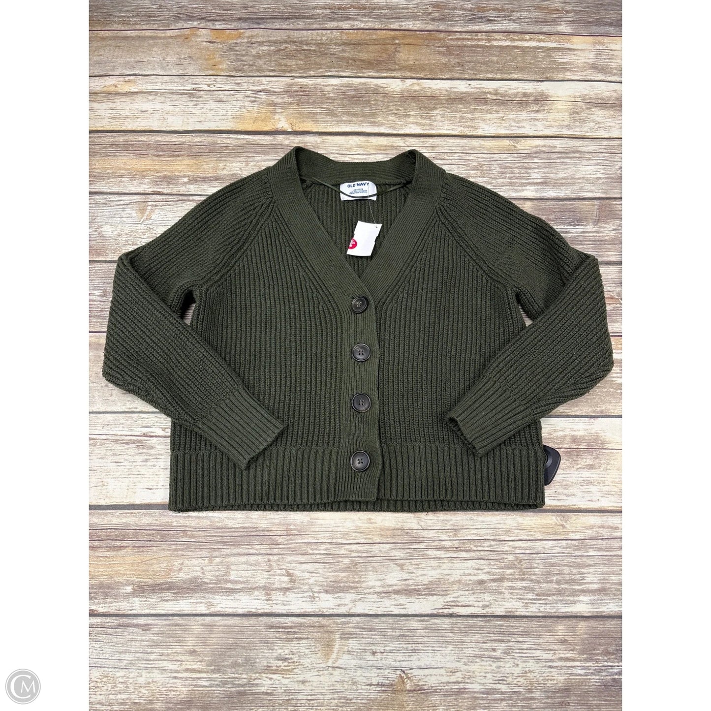 Sweater Cardigan By Old Navy In Green, Size: Xsp