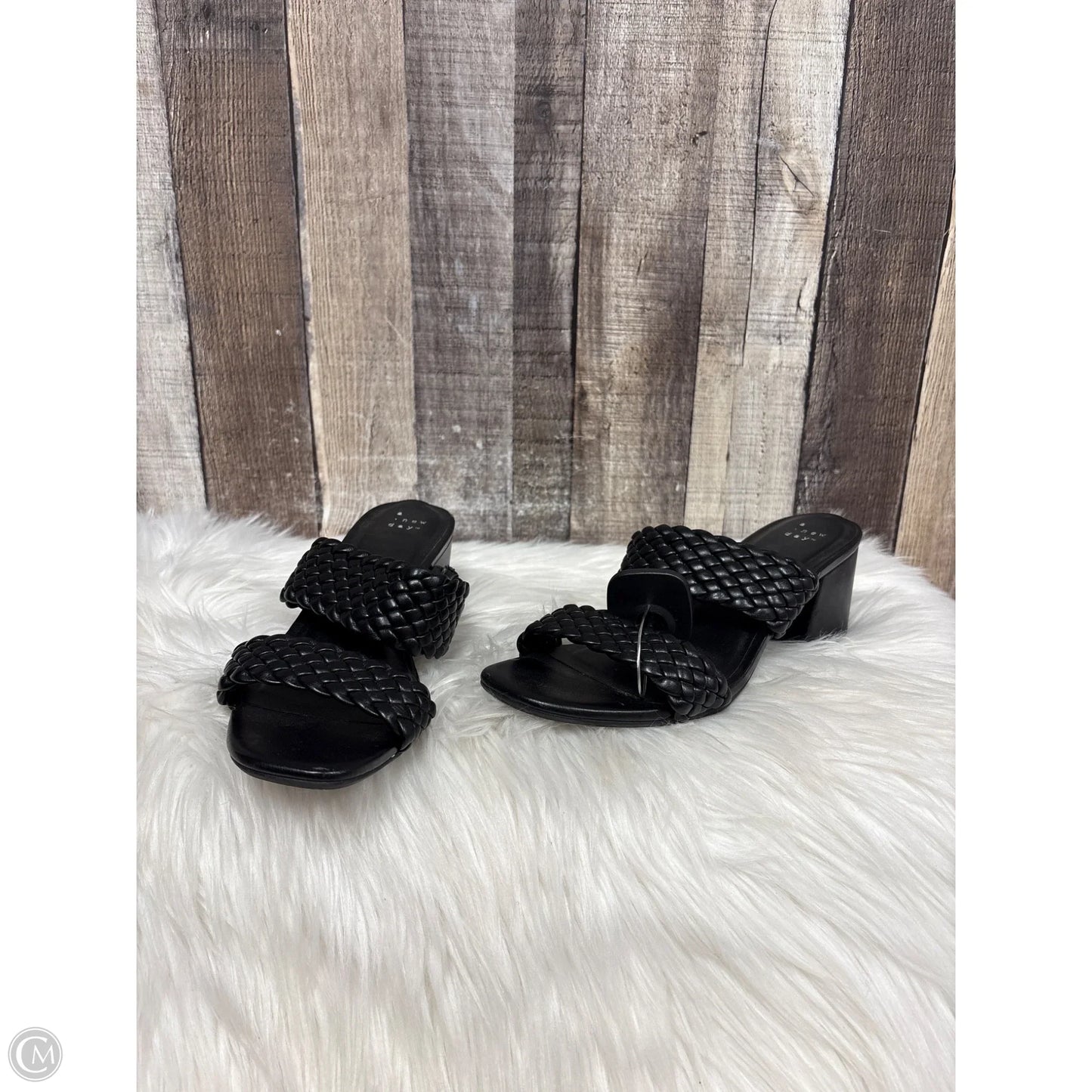 Sandals Heels Block By A New Day In Black, Size: 7.5