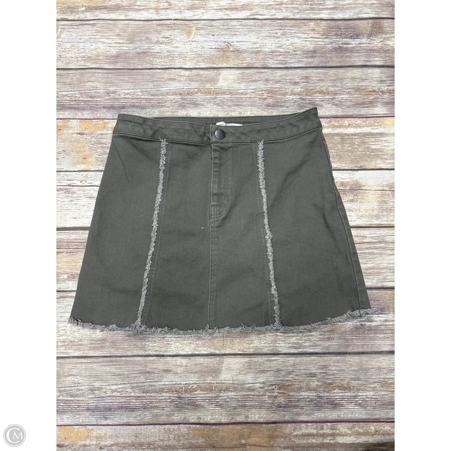 Skirt Mini & Short By Bcbgeneration In Green Denim, Size: M