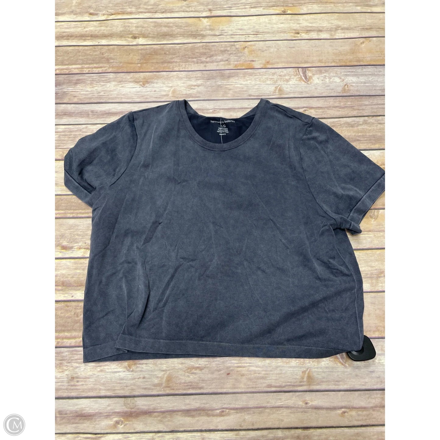 Athletic Top Short Sleeve By Harmony Balance In Grey, Size: L