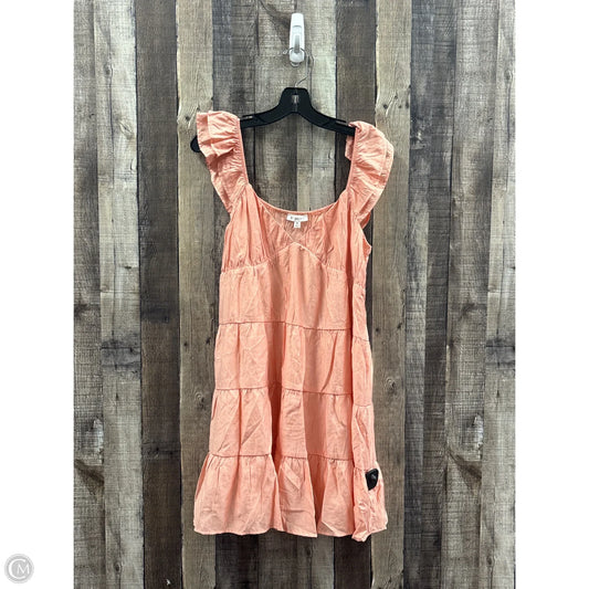 Dress Casual Short By Blu Pepper In Coral, Size: M