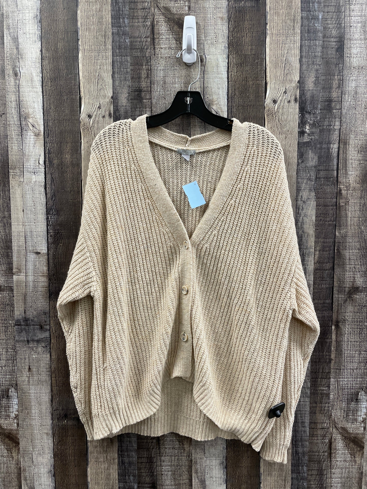 Cardigan By Falls Creek In Beige, Size: L