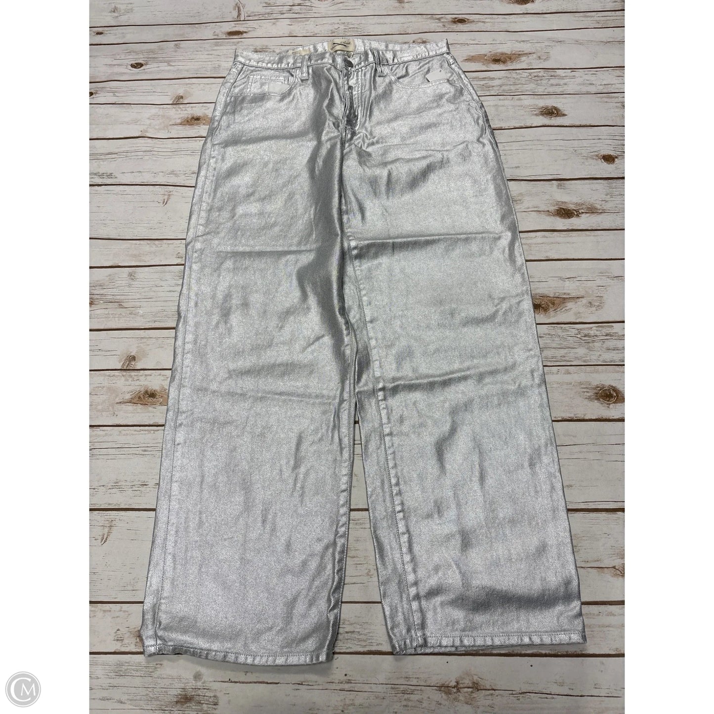 Jeans Wide Leg By Universal Thread In Silver, Size: 10