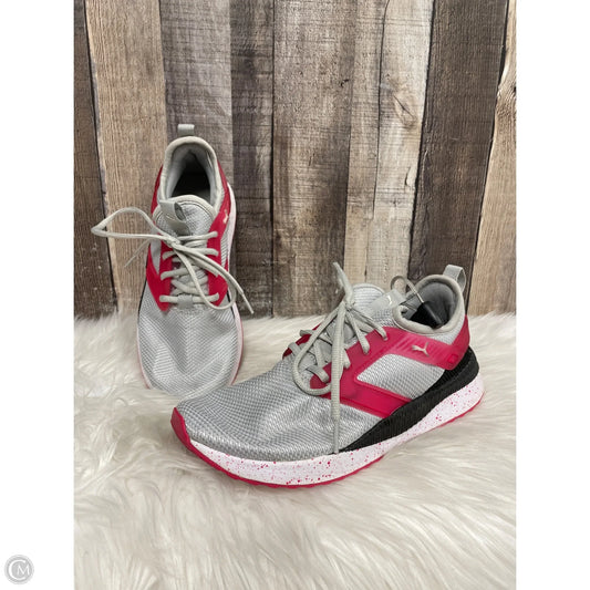 Shoes Athletic By Puma In Grey & Pink, Size: 8