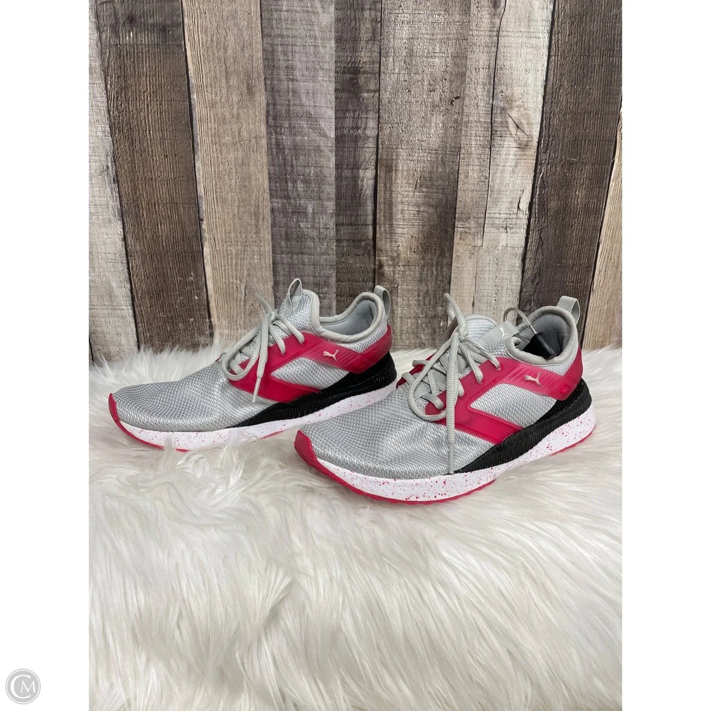 Shoes Athletic By Puma In Grey & Pink, Size: 8