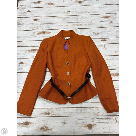 Blazer By Tahari In Orange, Size: 4