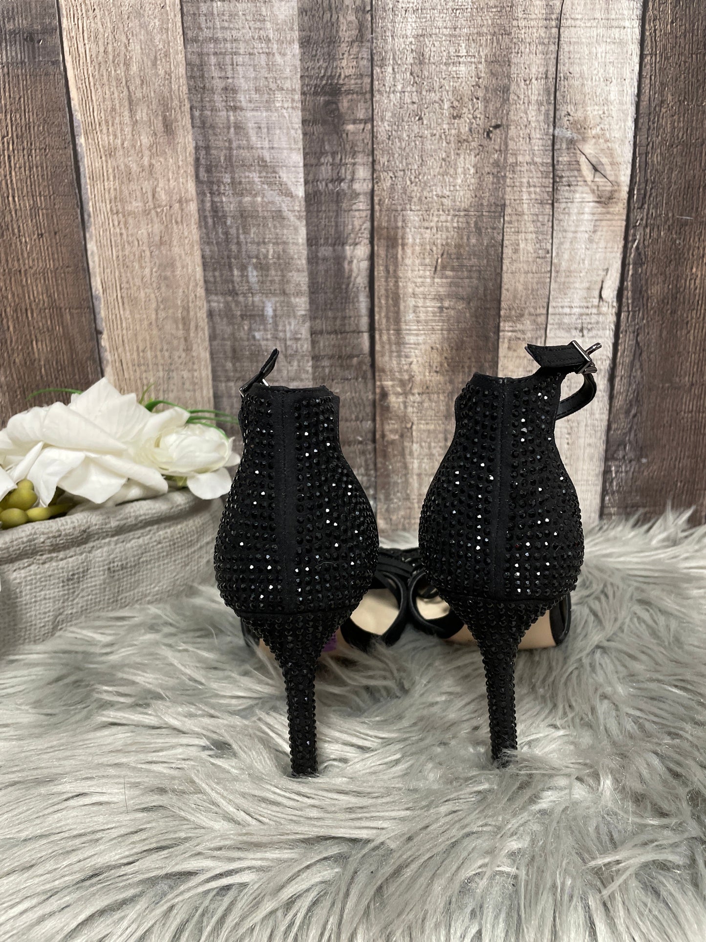 Black Sandals Heels Stiletto Jessica Simpson, Size 8.5